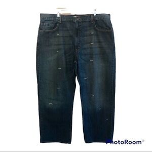 Levi's® 569™ Loose Straight Denim High Rise Distressed Jeans Size W44 L 32